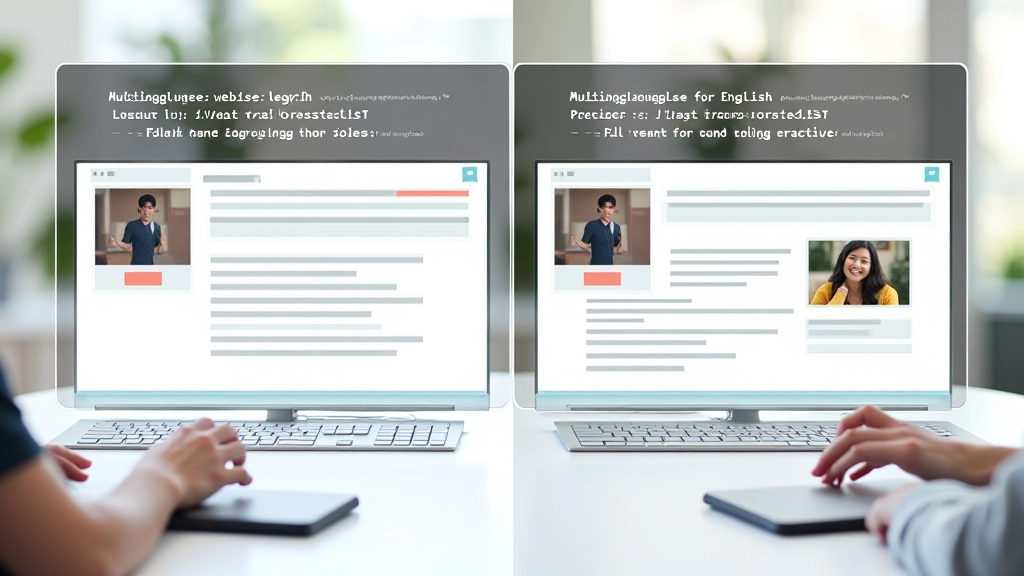 Bilingual website layout design